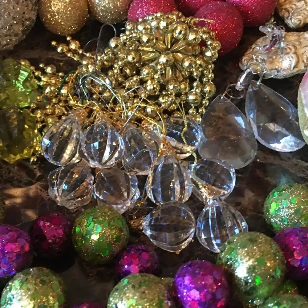 10 SMALL Crystal Clear Faceted Drops!